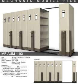 jual Mobile File Alba Mekanik MF AUM 1-03 B ( 40 Compartments )