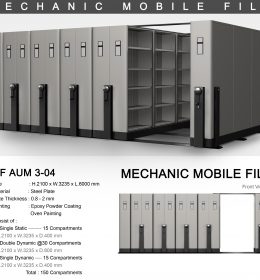 jual Mobile File Alba Mekanik MF AUM 3-04 ( 150 Compartments )